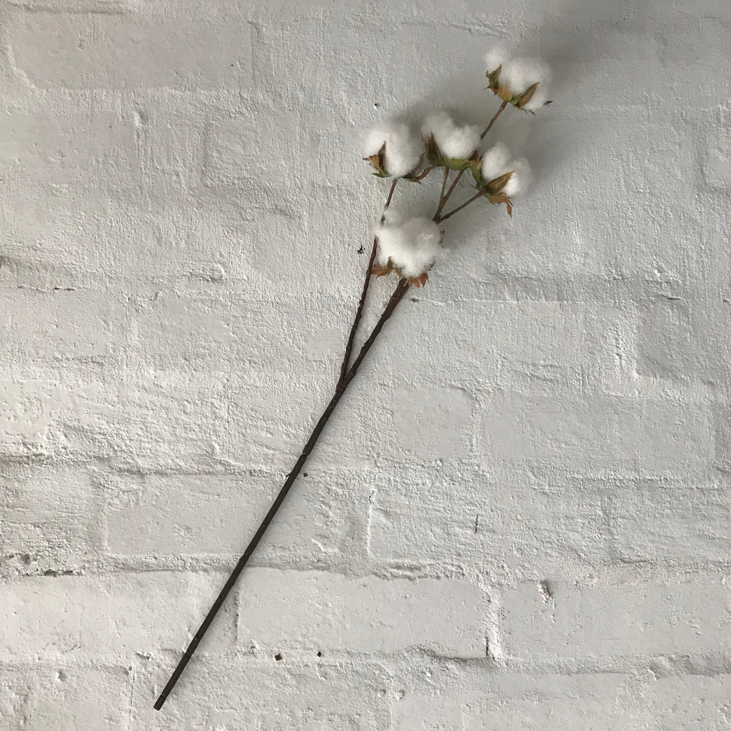 Artificial Cotton Ball Spray-3 Stems