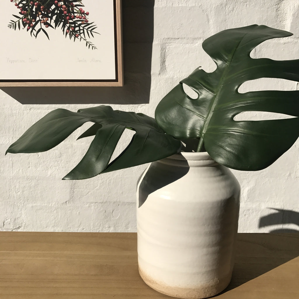 Artificial Monstera Leaves-Large-2 Stems