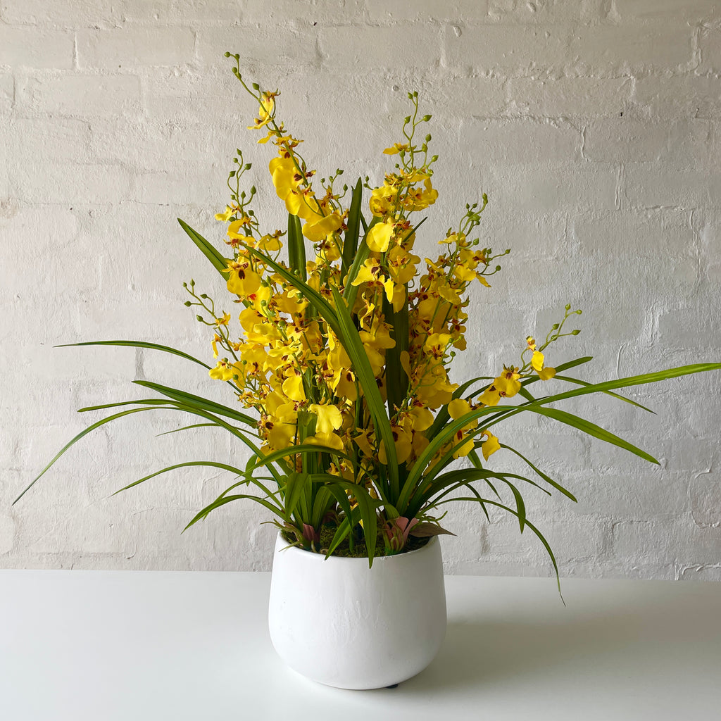 Artificial Dancing Orchid-Yellow