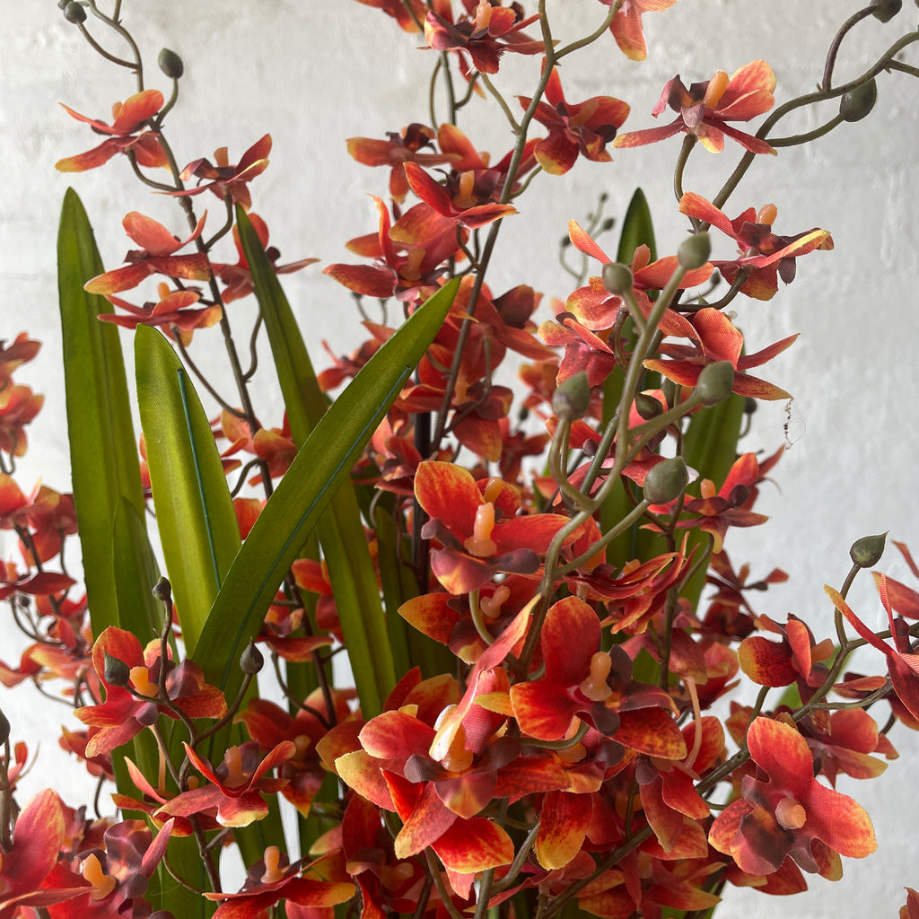 Artificial Dancing Orchid-Dark Orange