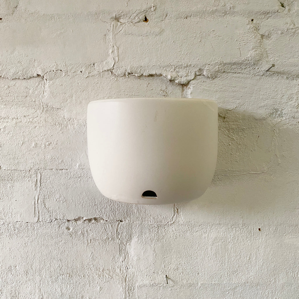 Scoop Ceramic Wall Planter-White