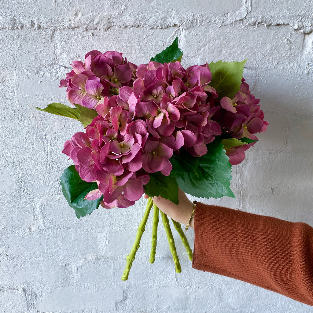 Artificial Hydrangeas Bunch-Purple