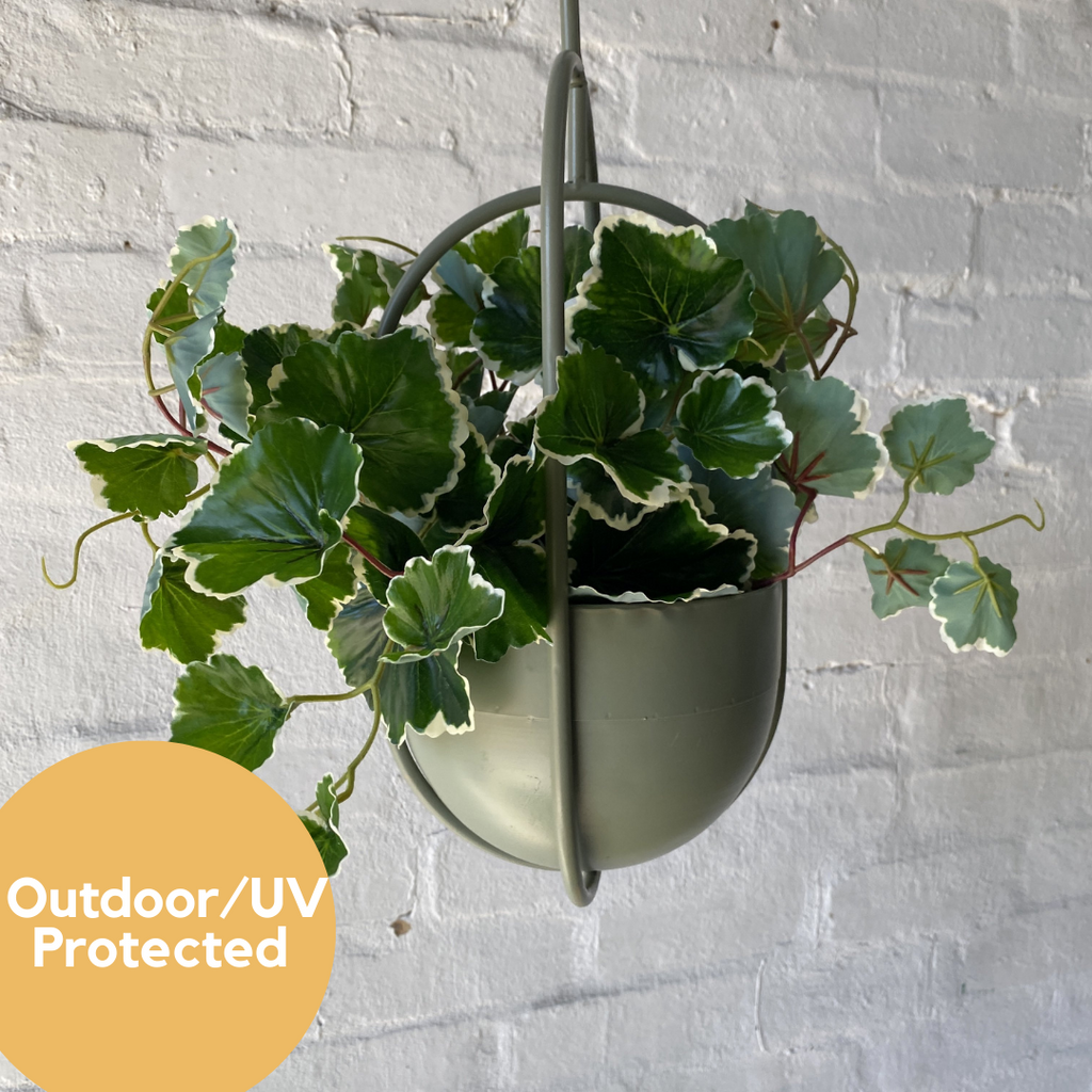 Artificial Hanging Variegated Geranium-Outdoor