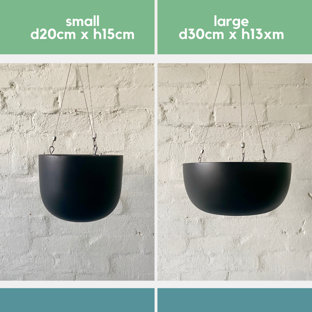 Lightweight Hanging Pot-Black-Small