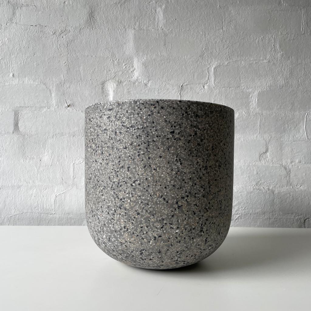 Lightweight Bruno Pot-Grey Terrazzo-Large