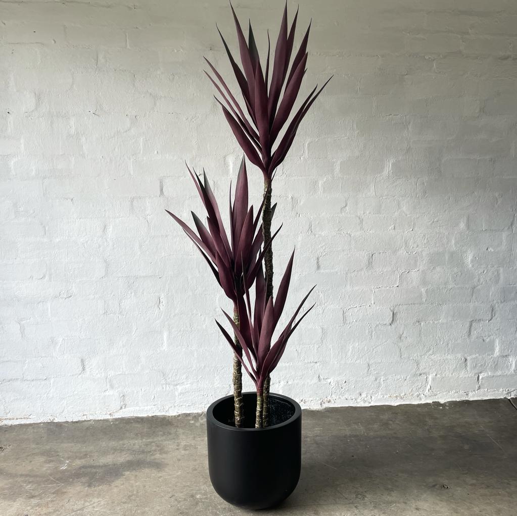 Artificial Yucca Tree-Burgundy