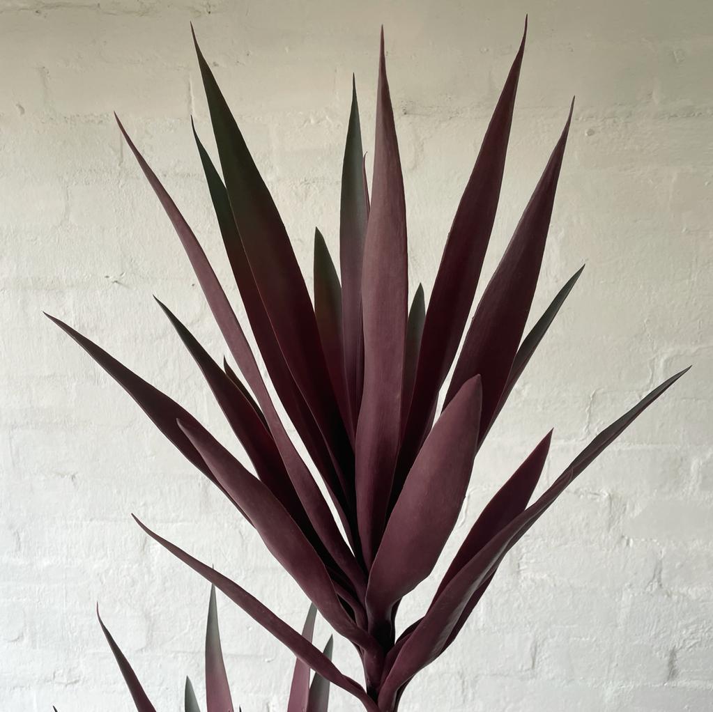 Artificial Yucca Tree-Burgundy