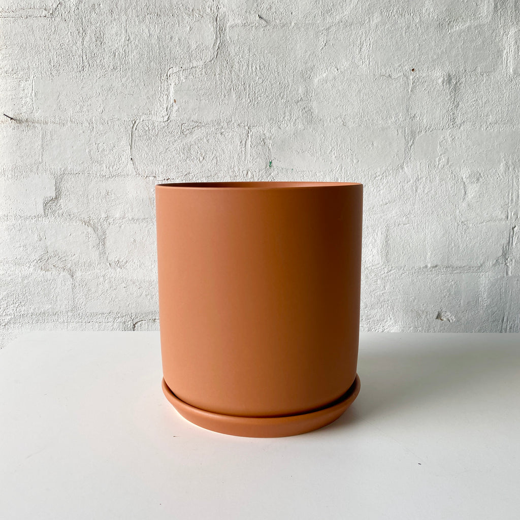 Ceramic Pot-Burnt Orange-18cm