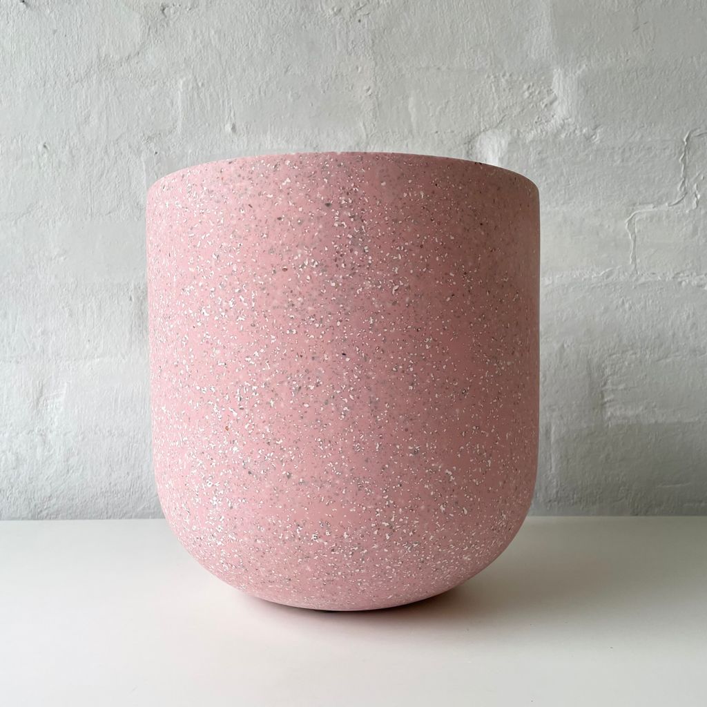 Lightweight Bruno Pot-Pink Terrazzo-Large